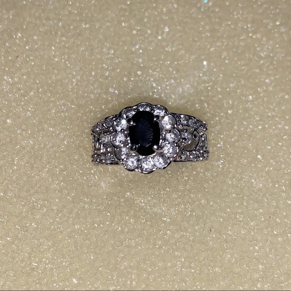 🖤 Stunning S 925 Silver Black Gemstone Ring 🖤 - Picture 4 of 4